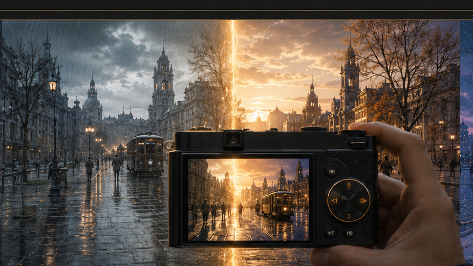 Janera AI Time Camera simulates historical weather, light and seasonal atmosphere for a target time period
